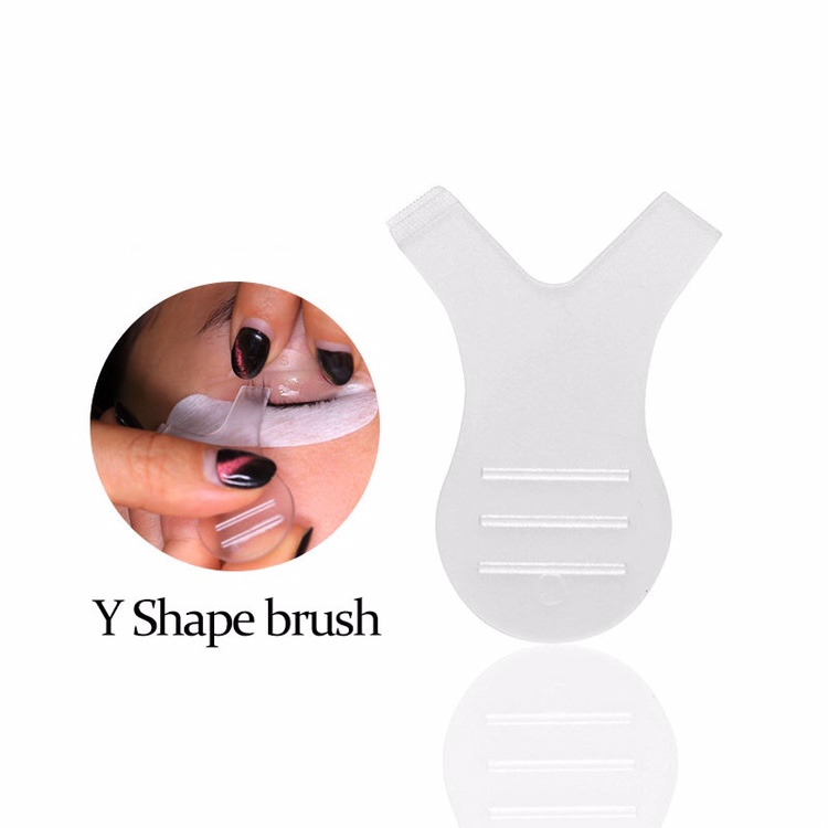 Y-shaped eyelash brush, eyelash perming comb, all-purpose comb, silicone eyelash perming tool, exclusively for export Item Picture