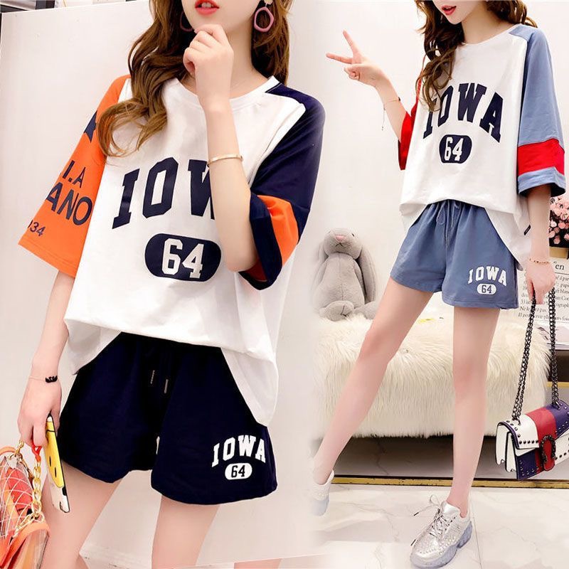 12 middle school girls, 13 summer outfits, 14 Korean two-piece set, 15 sixth-grade kids, 16 years old, sporty and trendy casual suit
