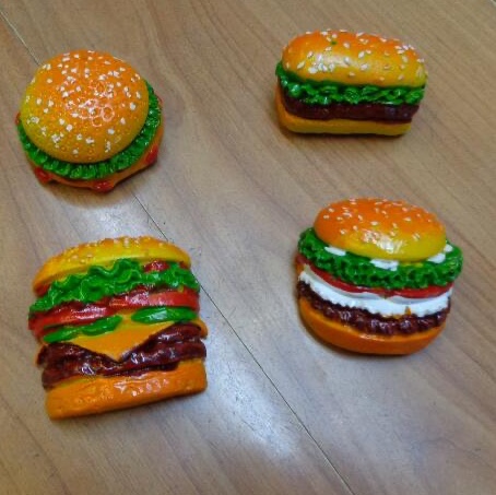 Hamburger fridge magnets