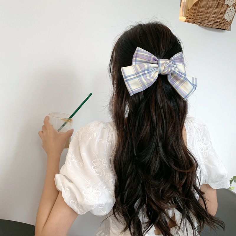 jk uniform big bow hairpin bow tie female Korean Instagram celebrity clip headwear Japanese girls super fairy hair accessories Specification drawing