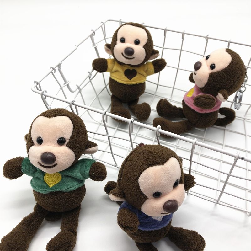 Creative personality plush youhee monkey key chain doll car key chain bag pendant grab machine doll