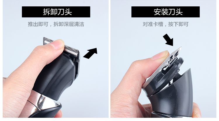 7071 Cross-border exclusive reciprocating multi-functional dual-head electric shaver, full-body washable razor detail image 9