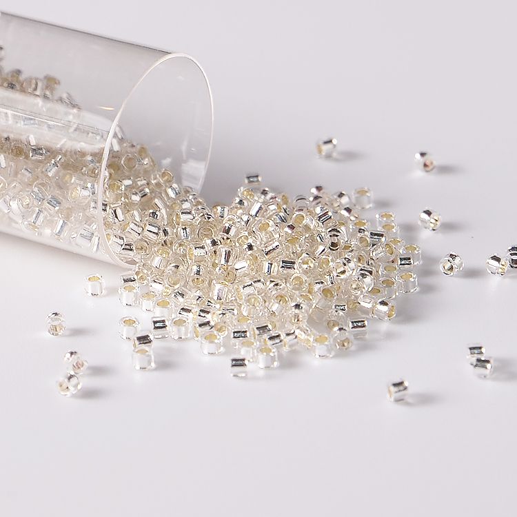 Japan imported glass rice beads TOHO rice beads DNA1.7MM irrigated silver series loose beads clothing accessories millet beads thumbnail