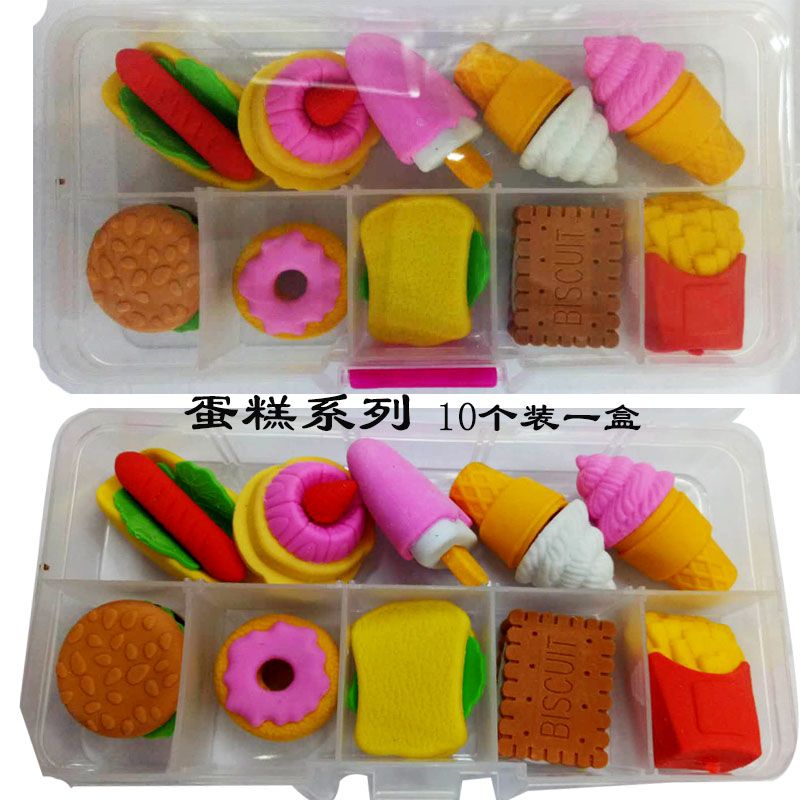 包邮蛋糕礼盒橡皮 造型橡皮擦 仿真食物 3D组装文具 创意学生奖品详情2