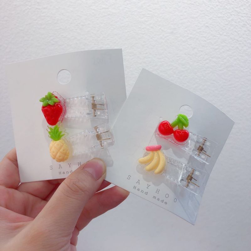 Non-bound Hanfu, versatile Chinese-style accessories, fruit transparent press clip