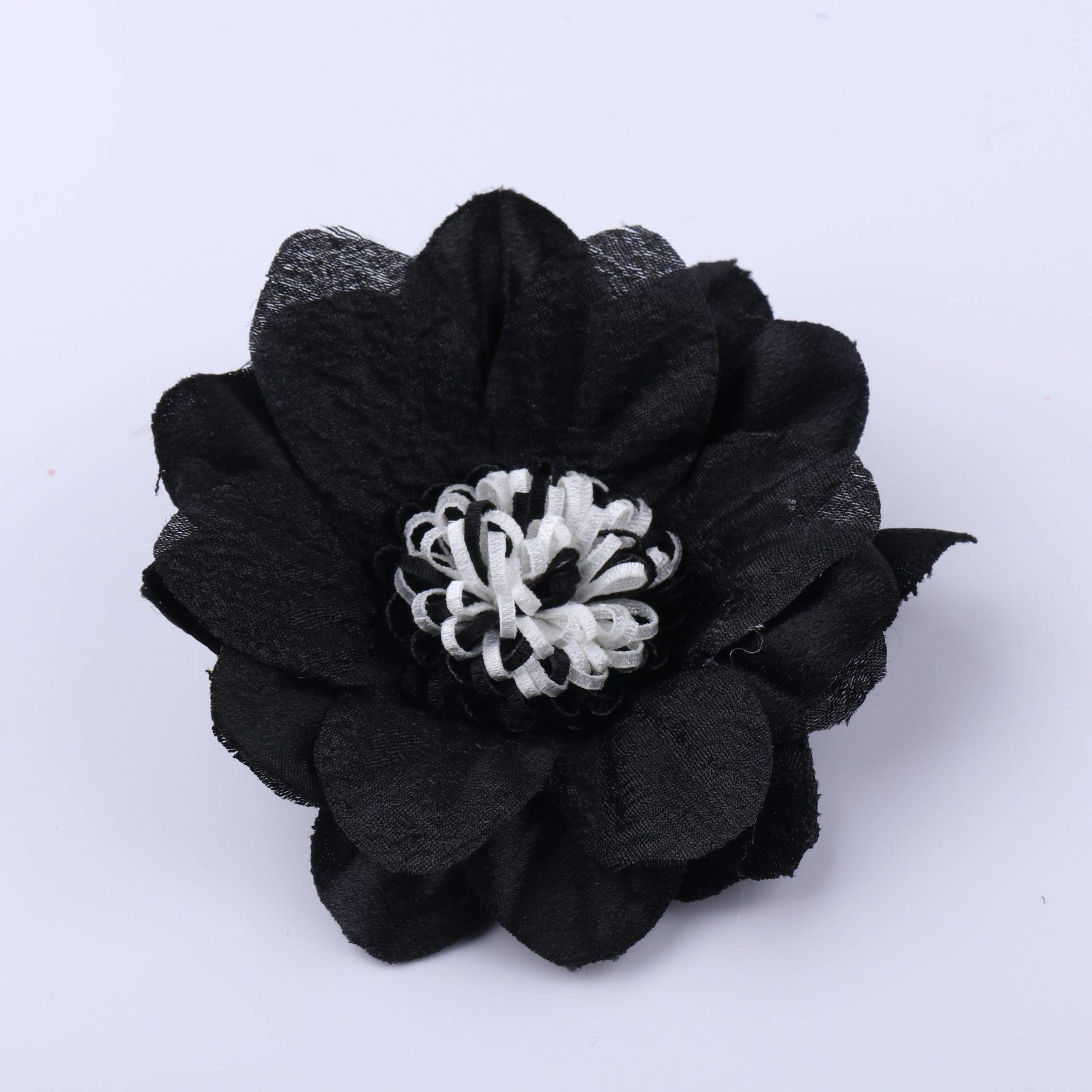 义乌布花厂家装饰发饰配件布艺花diy手工发夹胸针耳环布花朵现货详情图3