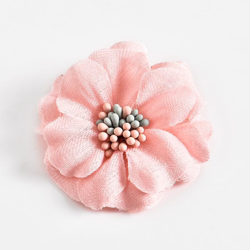 韩国布料diy手工发饰头饰品配件烫花珍珠包蕊花朵辅料胸针花朵厂详情图7