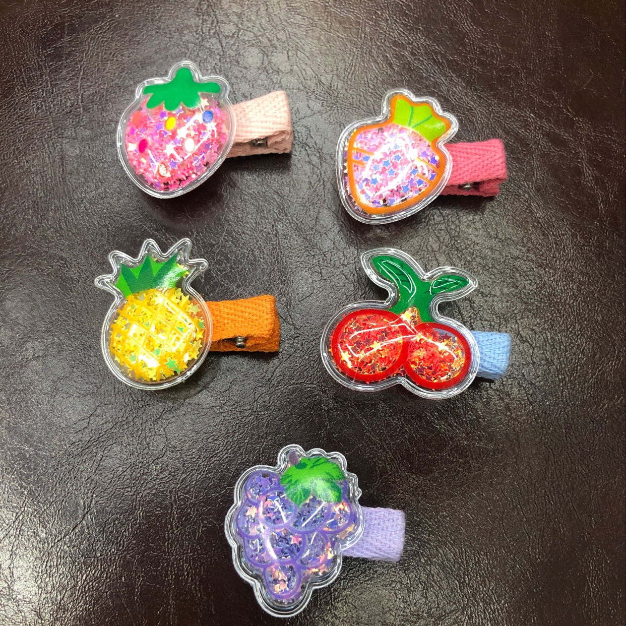 Baby hair accessories, bangs clips, girls' hair clips, headwear clips, Korean version princess 5-piece set, children's hair clips details Picture