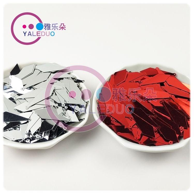 10x33mm领带亮片 diy耳环珠片饰品材料 鞋帽服装缝制辅料圣诞配件白底实物图