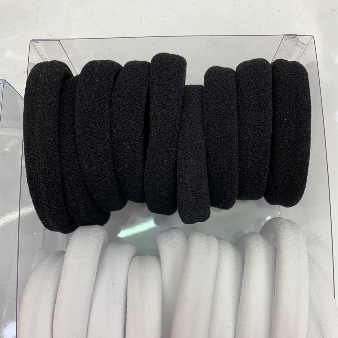 High elasticity black and white with rubber band thumbnail