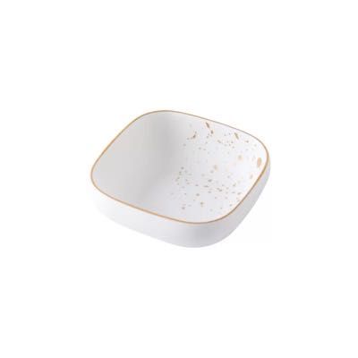 4.75-inch Nordic-style modern and fashionable gold-rimmed ceramic pastry bowl, rice bowl and soup bowl details Picture