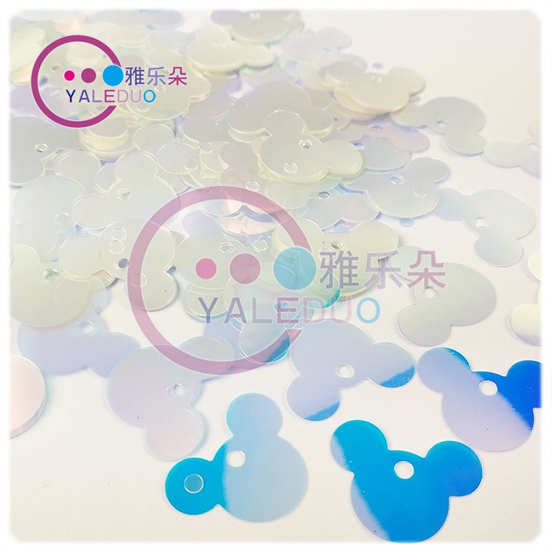 PVC30mm golden light with holes, mouse head sequins, festival stage costume, earrings, accessories, diy jewelry materials details Picture