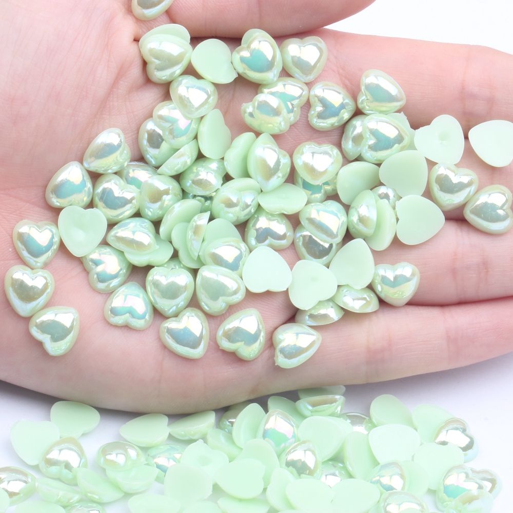 Nitz Accessories Accessories Half Face Heart Color Ab Multi-Color Optional Abs Imitation Pearl Nail Pearl Diy Mobile Phone Beauty Sticker Diamond Jewelry