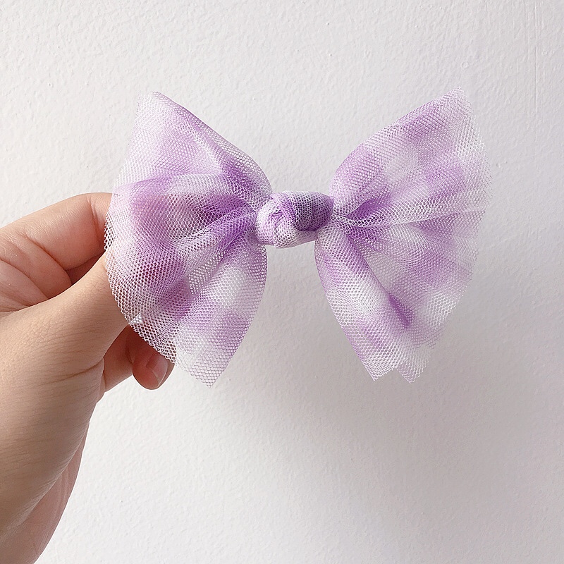 New Korean plaid dazzle color bowknot hairpin thumbnail