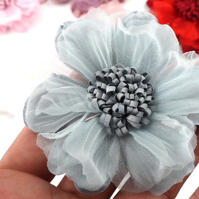 产地货源超纤绢纱仿真布艺花diy配件辅料鞋包沙滩鞋配饰材料批发详情图2