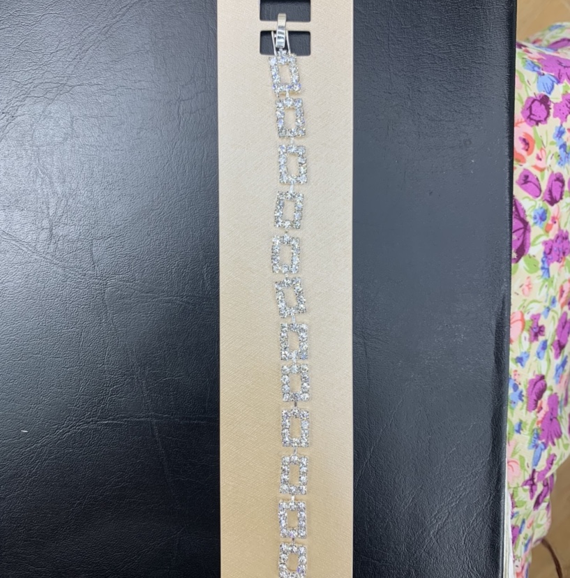 Rectangular rhinestones popular Korean version bracelet thumbnail