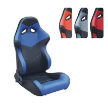 新款改装汽车座椅高端运动座椅黑色PVC通用型黑色碳纹赛车椅