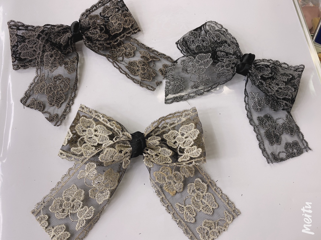 Korean Version Of The New Fashion Trend All Back Head Big Bow Tie Elastic Yellow Clip 10 Cm Clip Item Picture