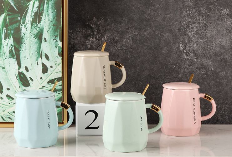 Yiwu Good Goods - Fashion Geometric Ceramic Cup New 2022 Factory Direct Sales