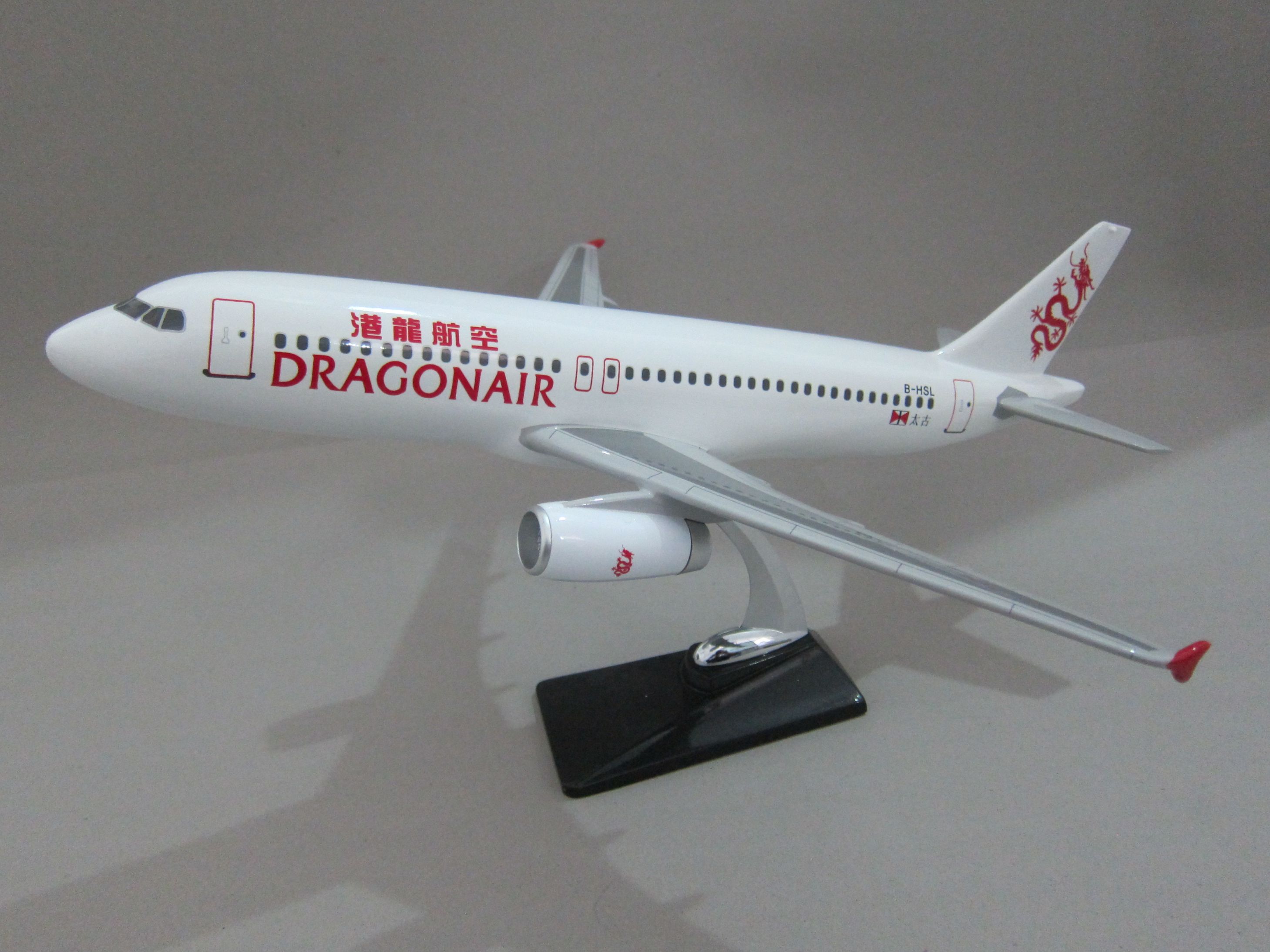 飞机模型（香港港龙航空A320）合成树脂飞机模型  仿真飞机模型详情图1