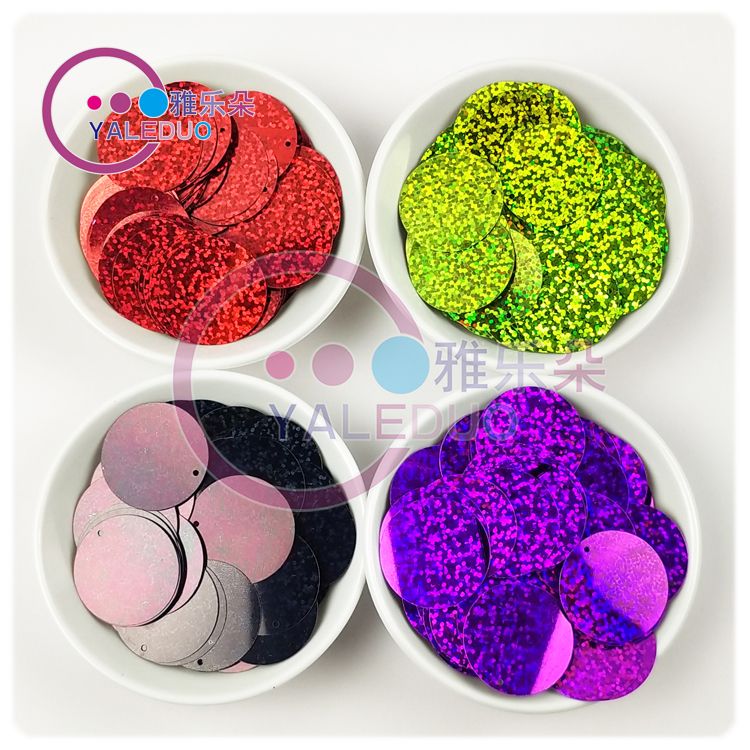PVC30mm edge-hole flat round sequined earrings, diy handmade accessories, clothing, shoes, hats, bags, bracelets, pendants, materials and accessories Application Scenario