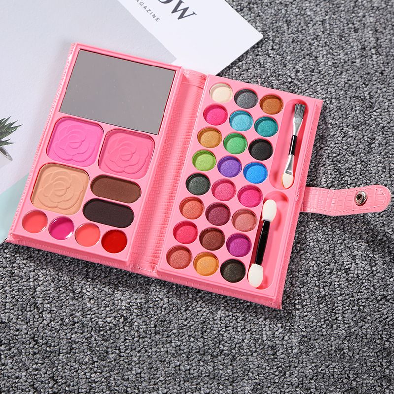 Children stage show 33 color eye shadow makeup blush tray powder powder lipstick combination eye shadow tray cosmetics