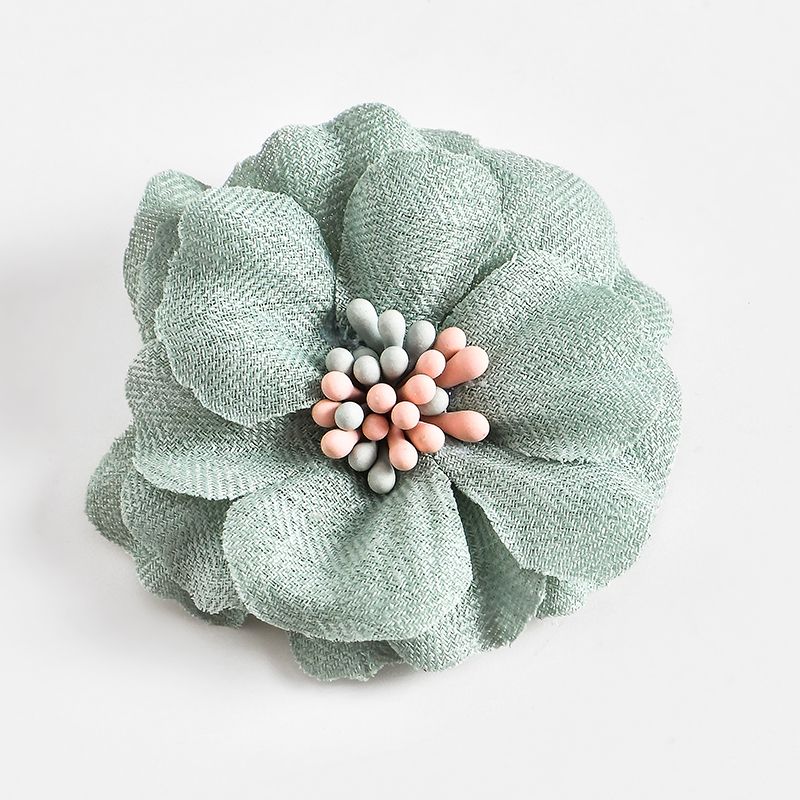 韩国布料diy手工发饰头饰品配件烫花珍珠包蕊花朵辅料胸针花朵厂详情图4