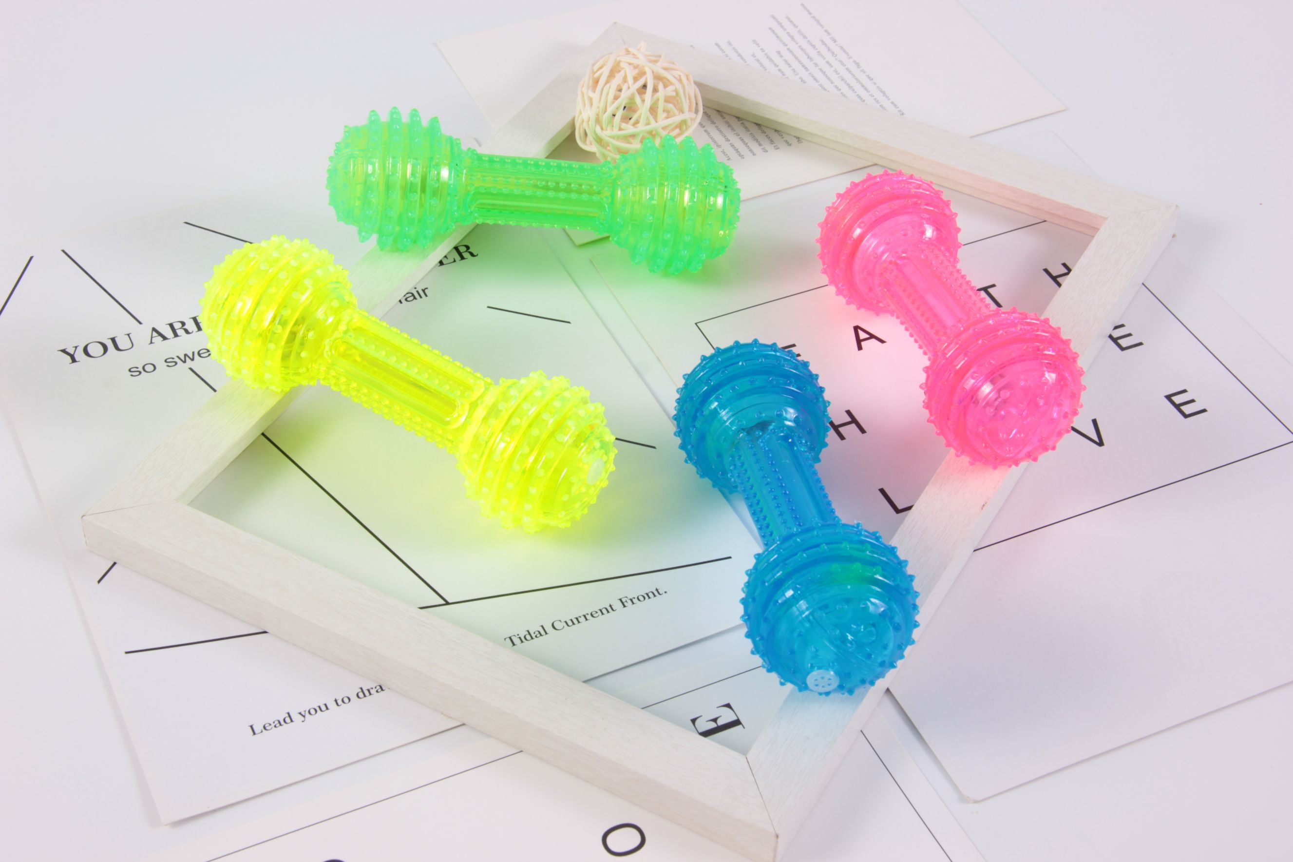 厂家直销 磨牙棒 闪光叫声玩具 骨头宠物玩具外贸直销地摊广场