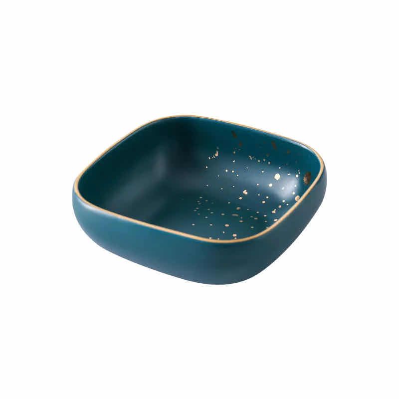 4.75-inch Nordic-style modern and fashionable gold-rimmed ceramic pastry bowl, rice bowl and soup bowl