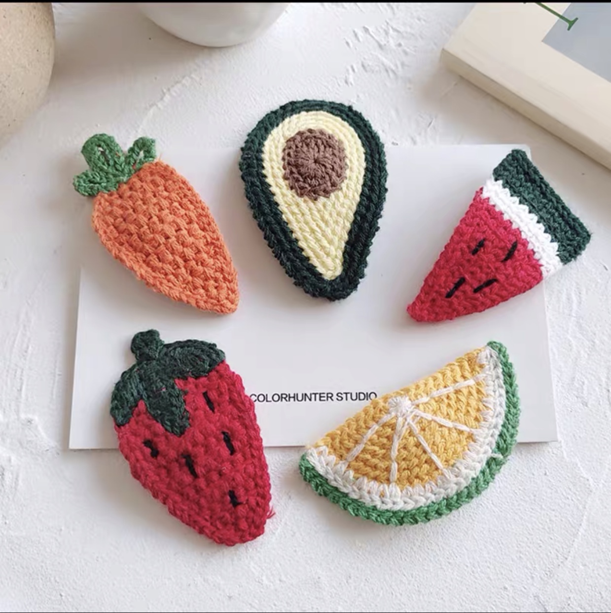 Autumn winter knitting hairpin lovely girl side clip top clip back of the head clip hairpin hairdressing female thumbnail