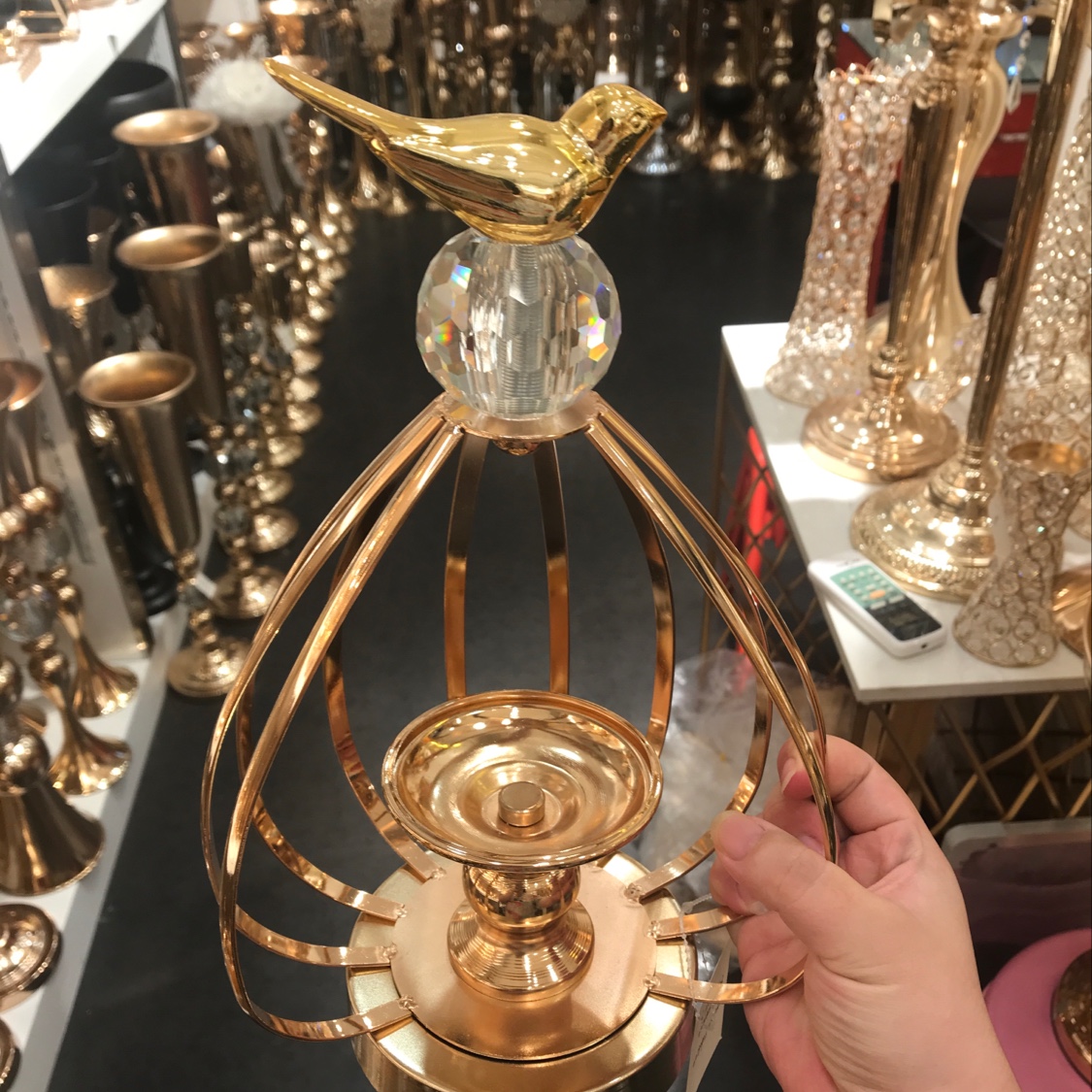 厂家直销工艺品烛台批发112 新款烛台路引婚庆道具插花铁艺婚礼花托架餐桌浪漫烛台创意家居图