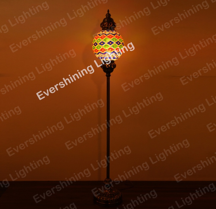 Turkish Mosaic floor lamp single spherical series details Picture