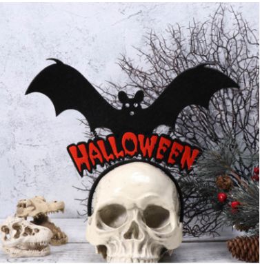 万圣节头饰蝙蝠设计派对搞笑发箍装扮道具万圣节头饰服饰头饰配件图