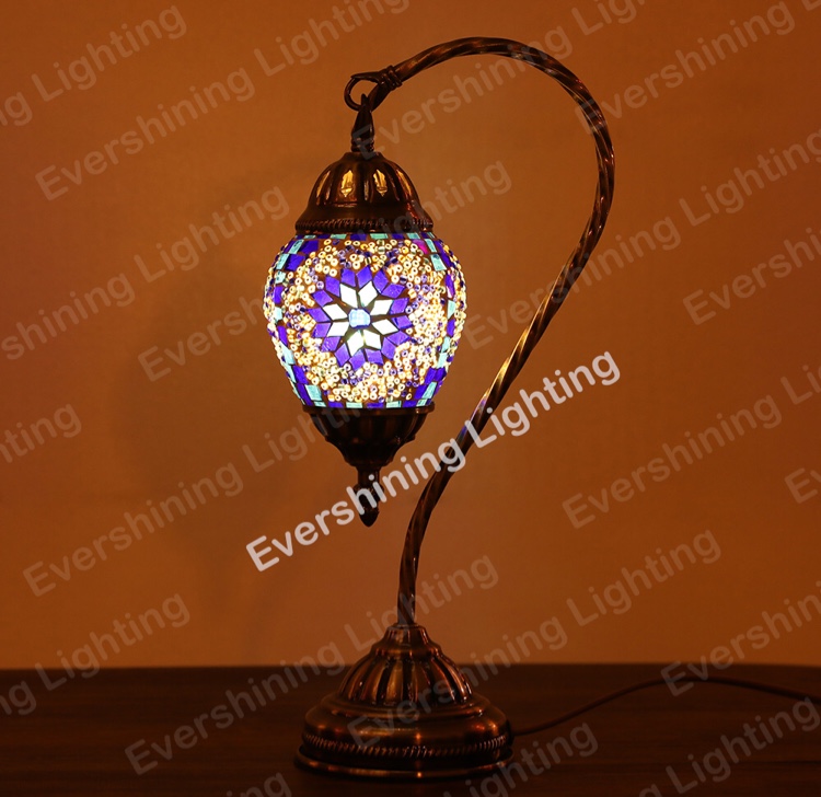 Turkish Mosaic table lamp decorative lamp Swan Neck series small table lamp