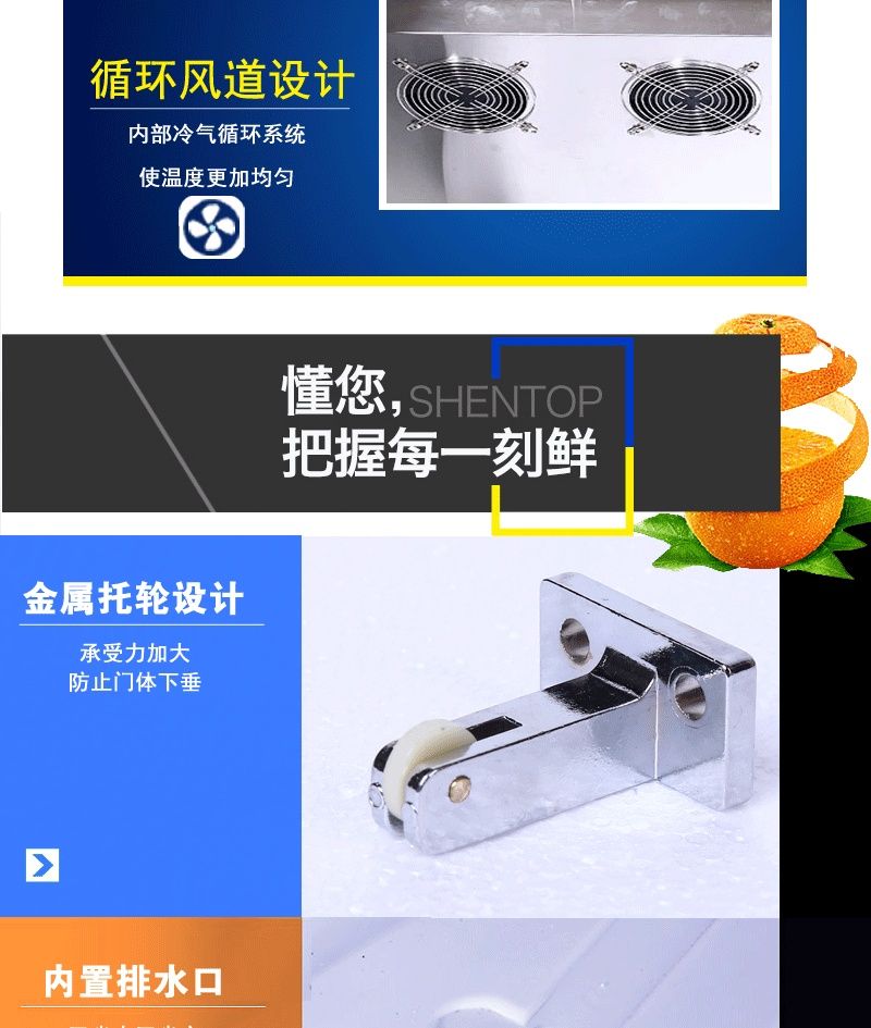 穗凌LG4-2360M4W-2超市组合柜无霜风冷单温冷藏冰箱详情图6