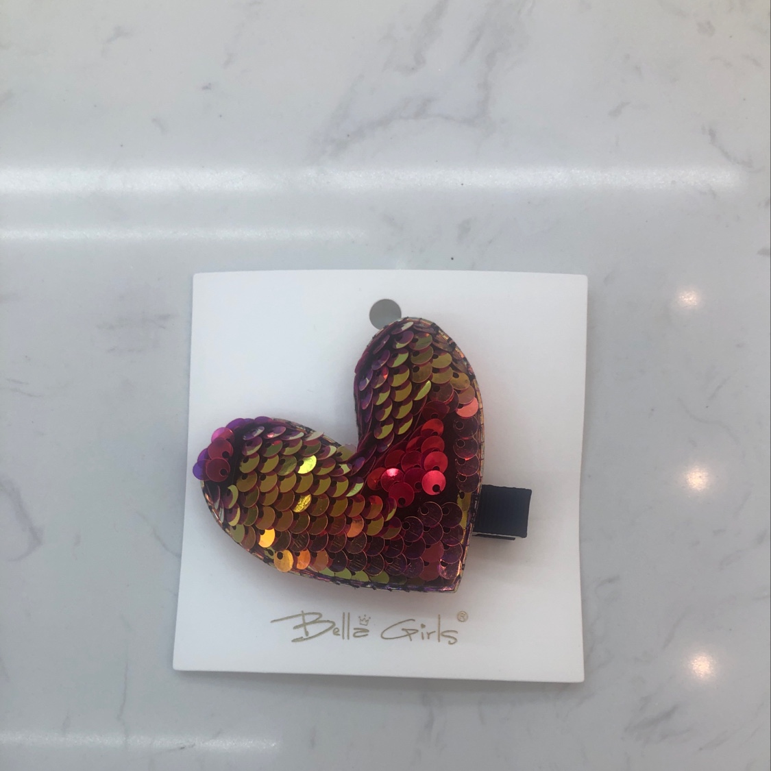 Glitter heart hairpin thumbnail