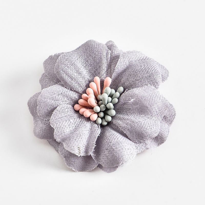 韩国布料diy手工发饰头饰品配件烫花珍珠包蕊花朵辅料胸针花朵厂详情图8