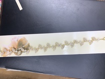 Leaf shaped headpiece with pearl stripe, bridal headpiece