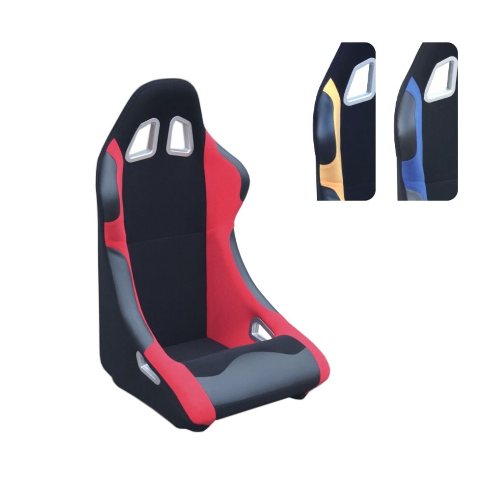 跨境热销改装赛车座椅可调节PVC 通用立体感黑色碳纹双滑 可拆卸详情图1