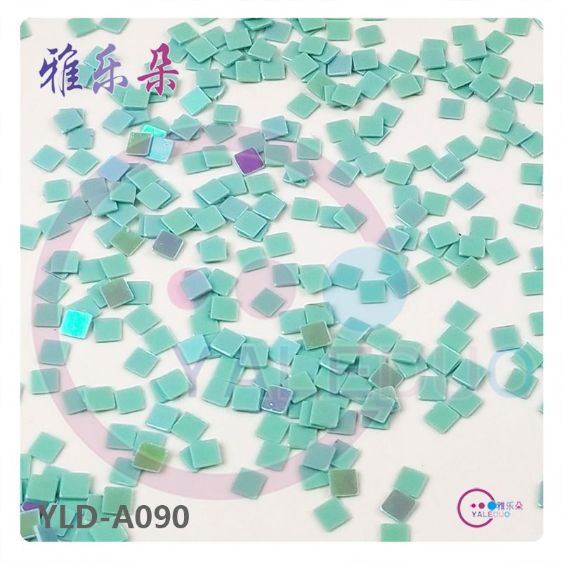 PVC2mm cream-colored square sequin nail art beads, diy jewelry material pack, slime resin accessories