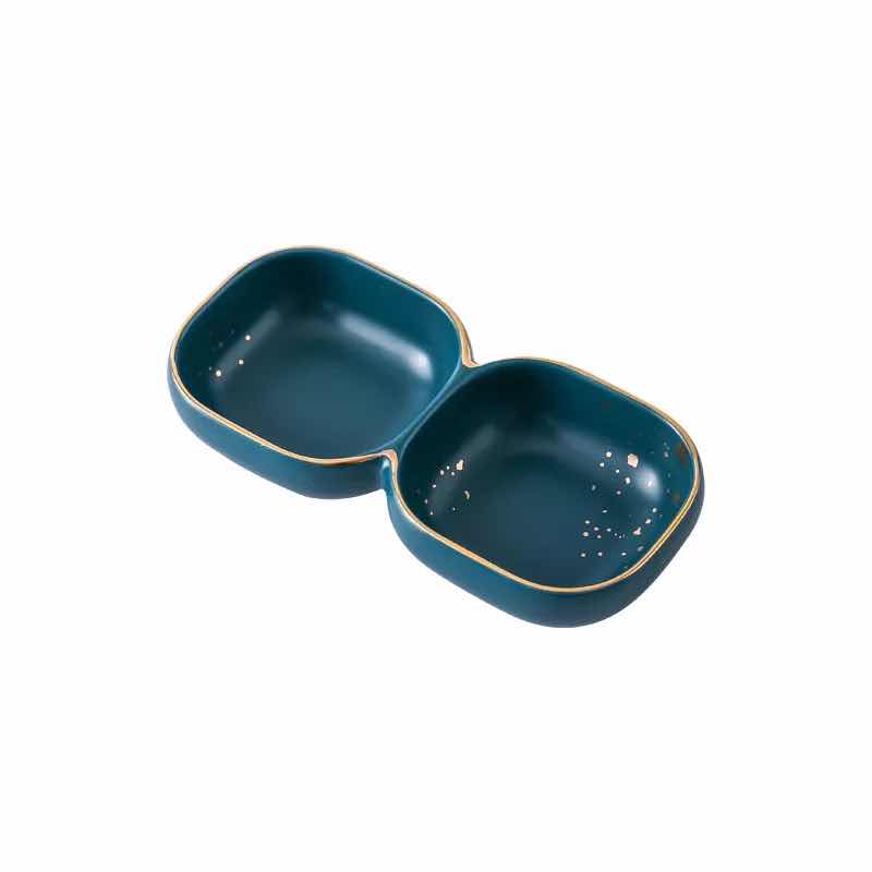 6-inch Nordic-style modern and fashionable gold edge Xi Dian Ceramic dual-style flavor plate