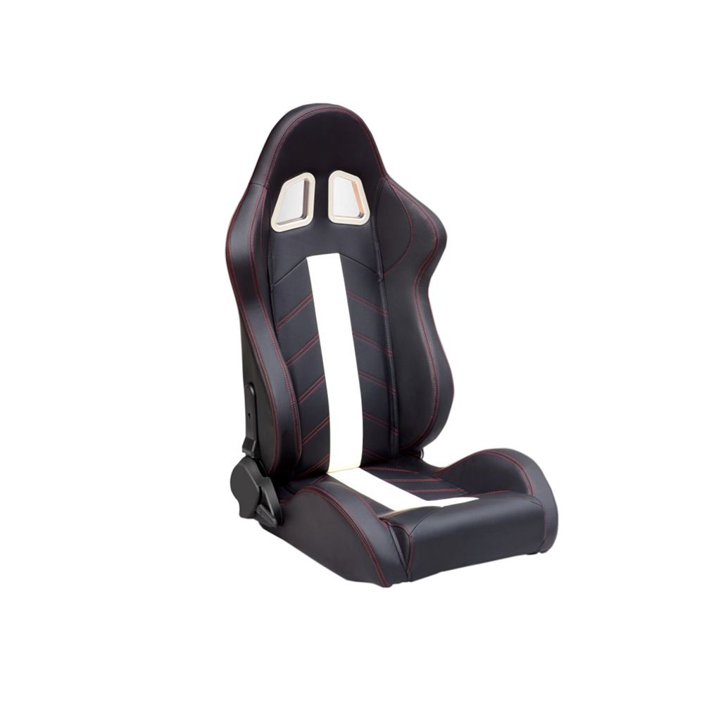赛车汽车改装通用新款带滑轨黑色麂皮绒座椅可定制客户LOGO详情图1