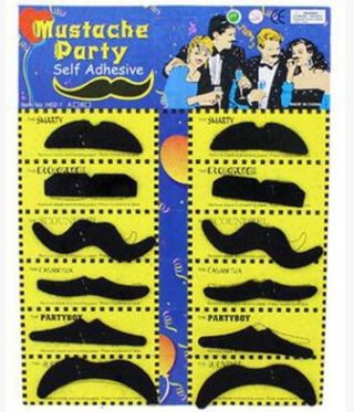 万圣节狂欢节人物仿真假胡子 12个大卡胡子 化妆舞会整人搞笑