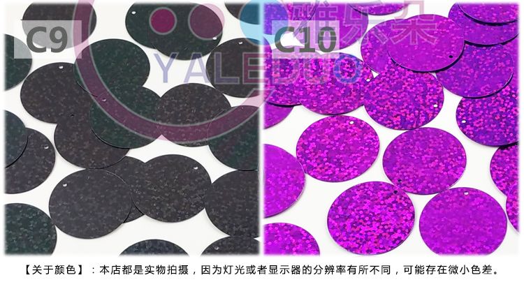 PVC30mm edge-hole flat round sequined earrings, diy handmade accessories, clothing, shoes, hats, bags, bracelets, pendants, materials and accessories detail image 7