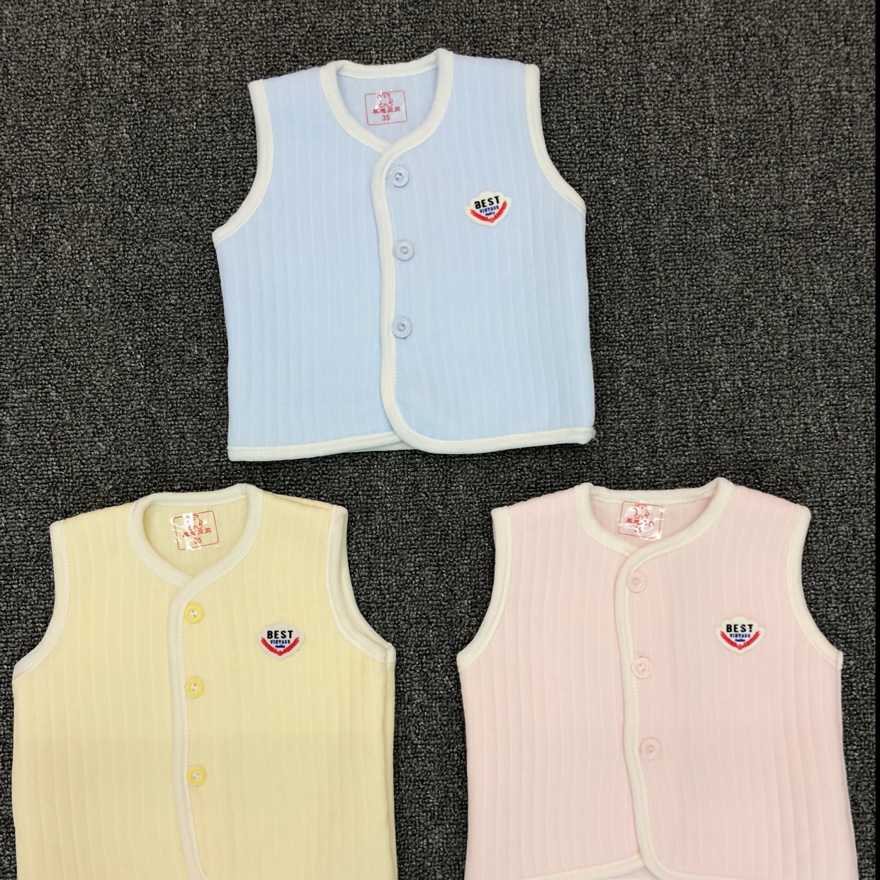 纯棉新生儿马甲宝宝马夹