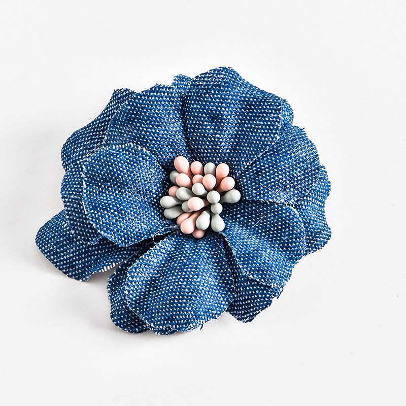 韩国布料diy手工发饰头饰品配件烫花珍珠包蕊花朵辅料胸针花朵厂详情图12