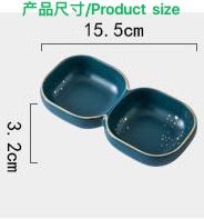 6-inch Nordic-style modern and fashionable gold edge Xi Dian Ceramic dual-style flavor plate pic 1