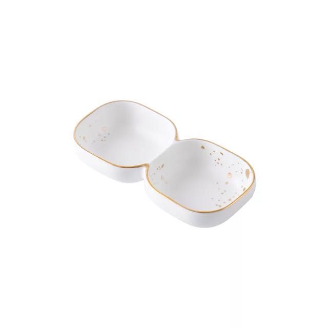 6-inch Nordic-style modern and fashionable gold edge Xi Dian Ceramic dual-style flavor plate details Picture