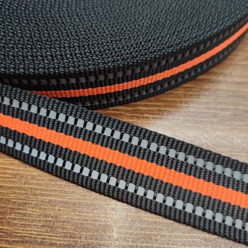 厂家直销2.5cm仿尼龙加厚宠物牵引绳织带夜间反光健身器材