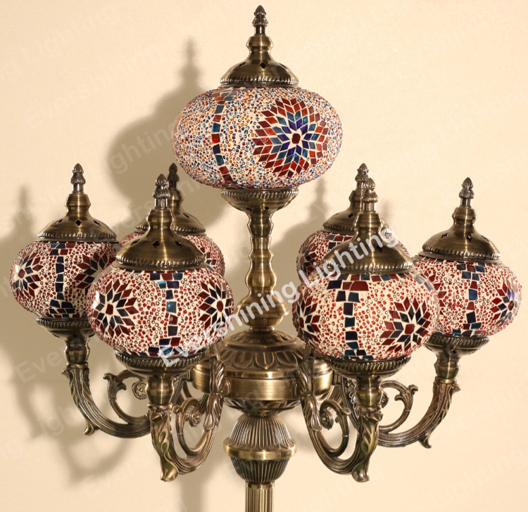 Seven Turkish Mosaic floor lamps and decorative floor lamps Application Scenario